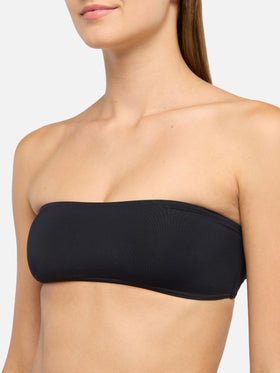 Bandeau-Bikini Rebby Sibilla mit hochgeschnittener Badehose in Schwarz