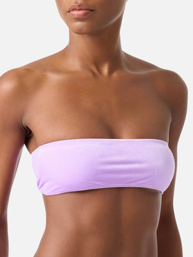 Rebby Bandeau-Bikinioberteil mit Samteffekt 