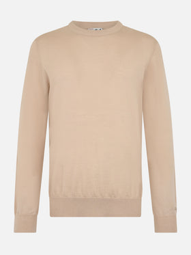 Man beige merino wool sweater Regent - MC2 Saint Barth