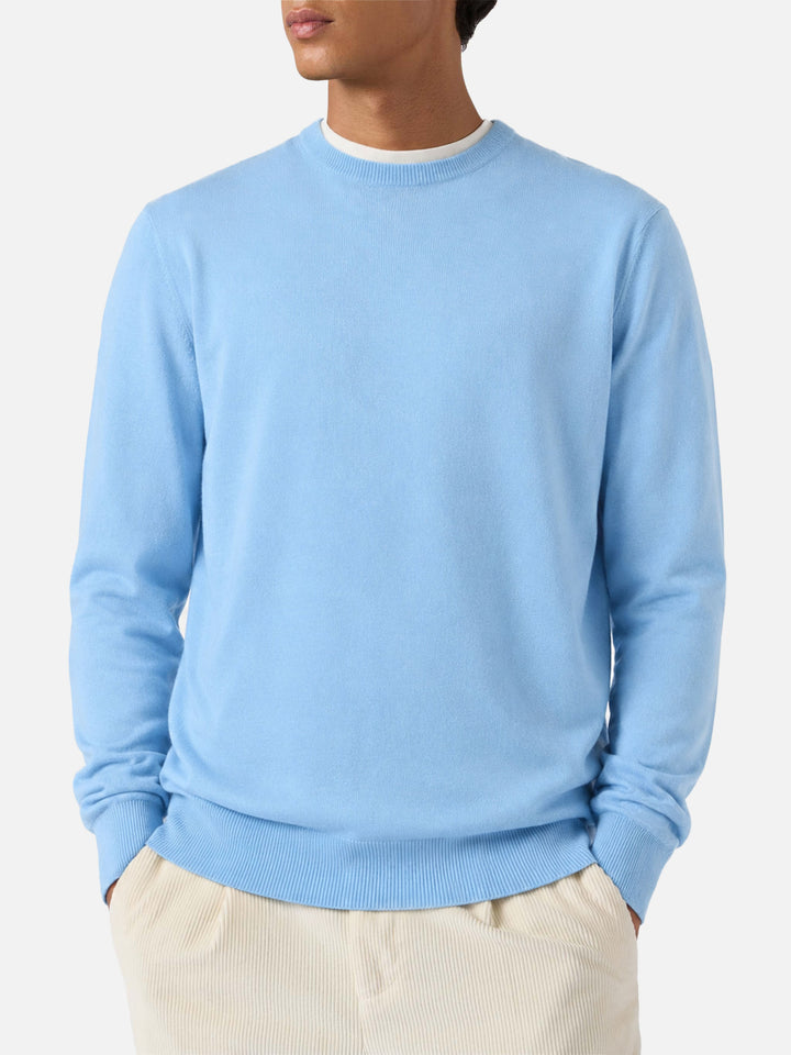 Maglione Regent in 100% LANA MERINO azzurra