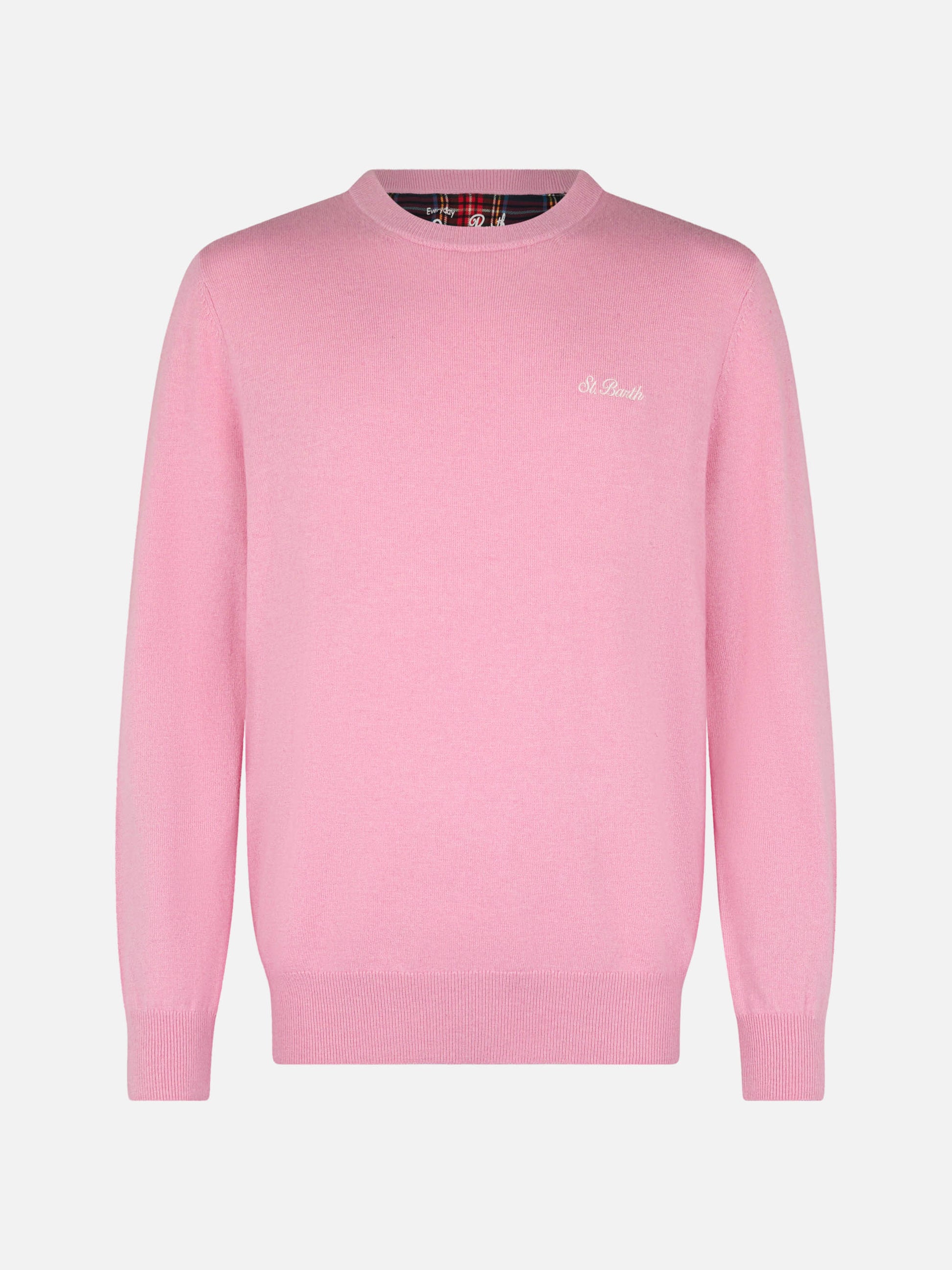 Man pink cashmere blend crewneck sweater Regent - MC2 Saint Barth