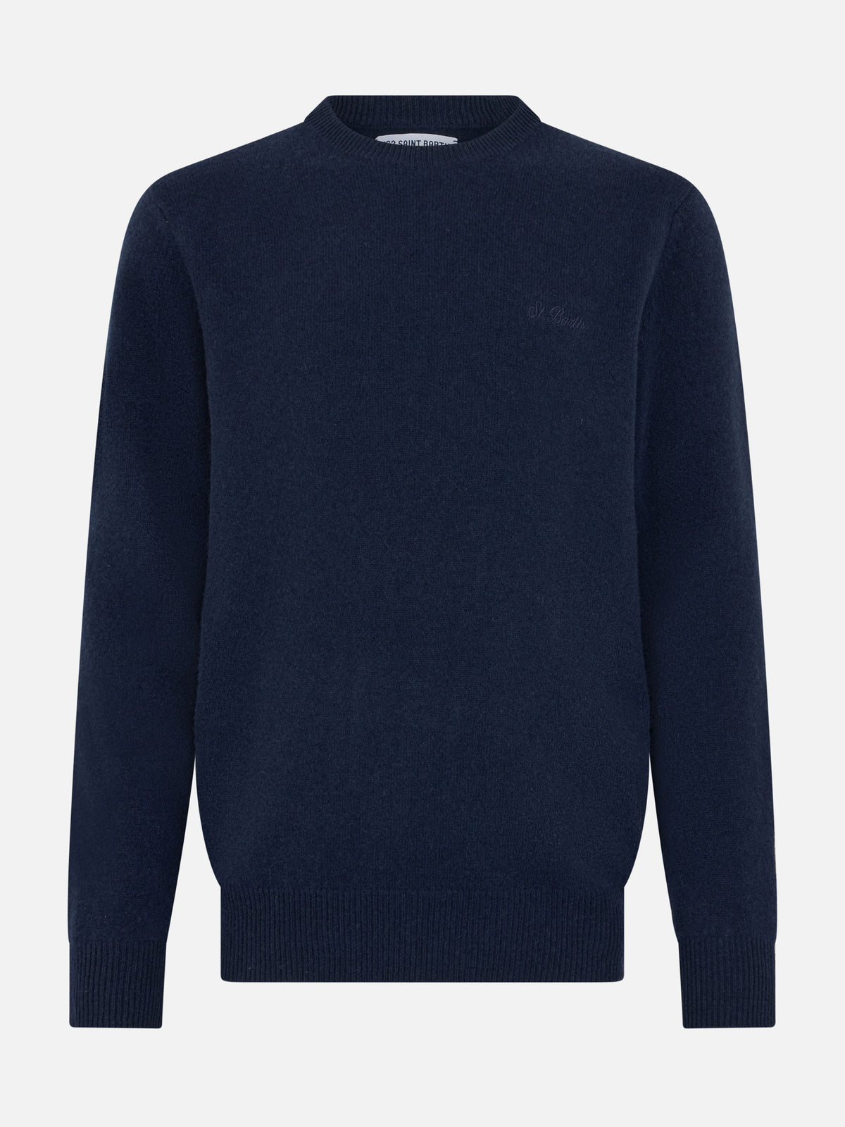 Man navy blue lambswool sweater Regent - MC2 Saint Barth