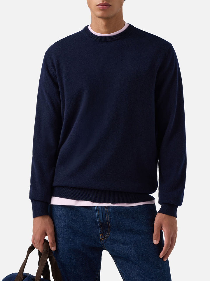 Navy blue Regent cashmere crewneck