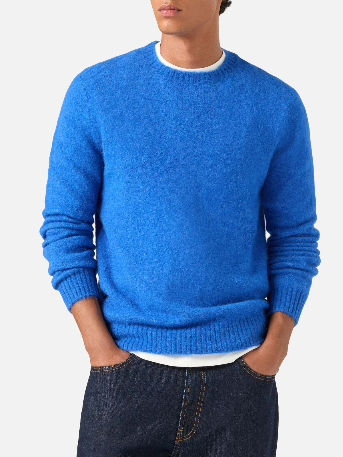 Blue Regent alpaca blend crewneck