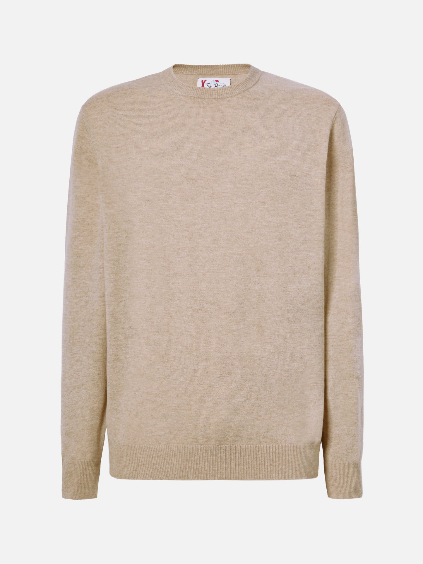 Regent-Pullover in Khaki aus Merinowolle und Kaschmir