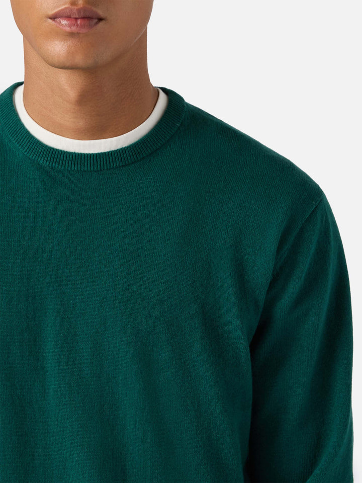 Regent-Pullover in britischem Grün aus Merinowolle und Kaschmir