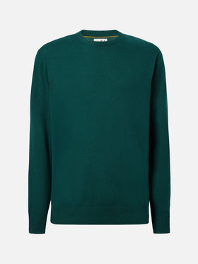 Regent-Pullover in britischem Grün aus Merinowolle und Kaschmir
