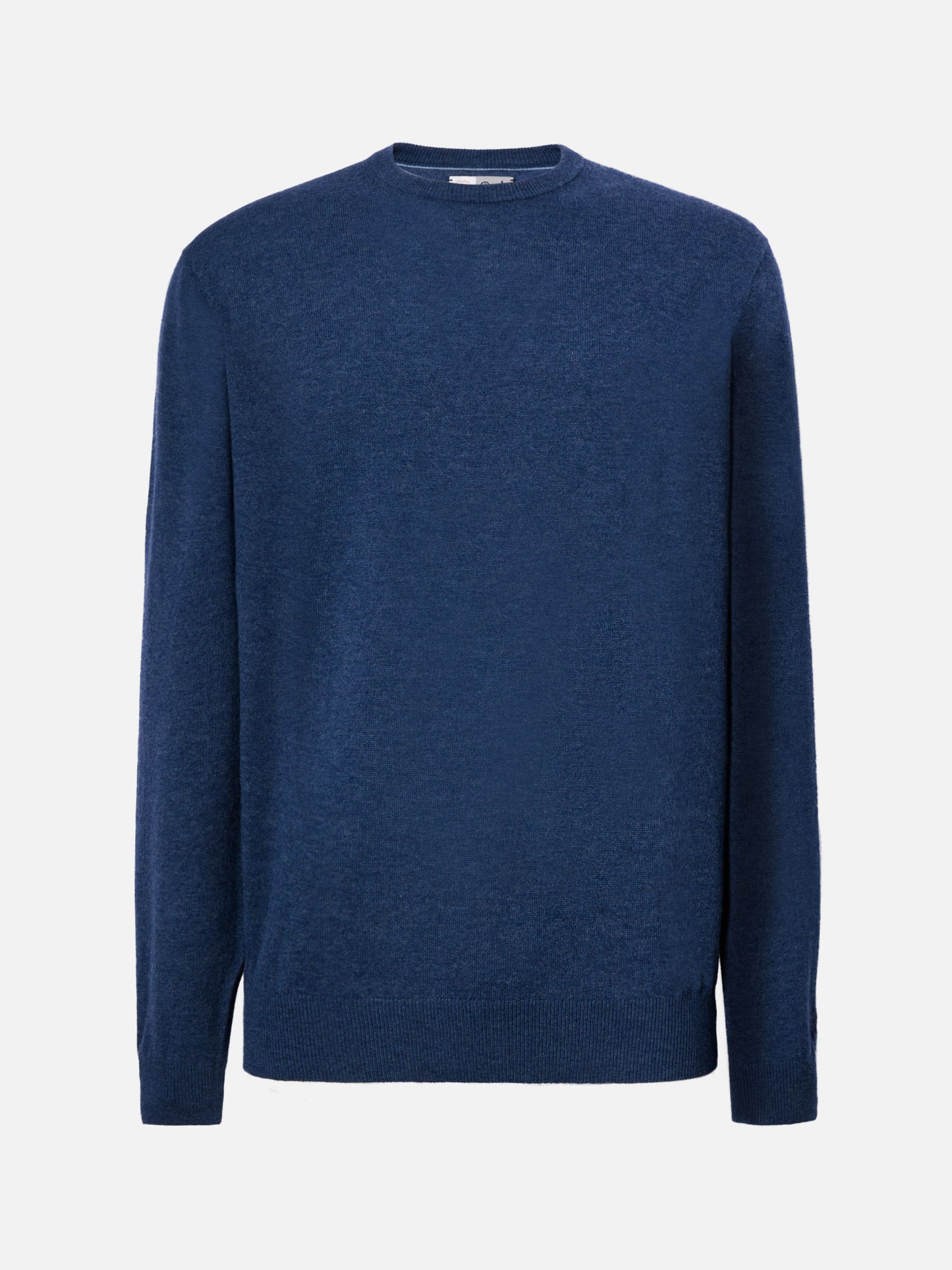 Regent-Pullover in Denimblau aus Merinowolle und Kaschmir