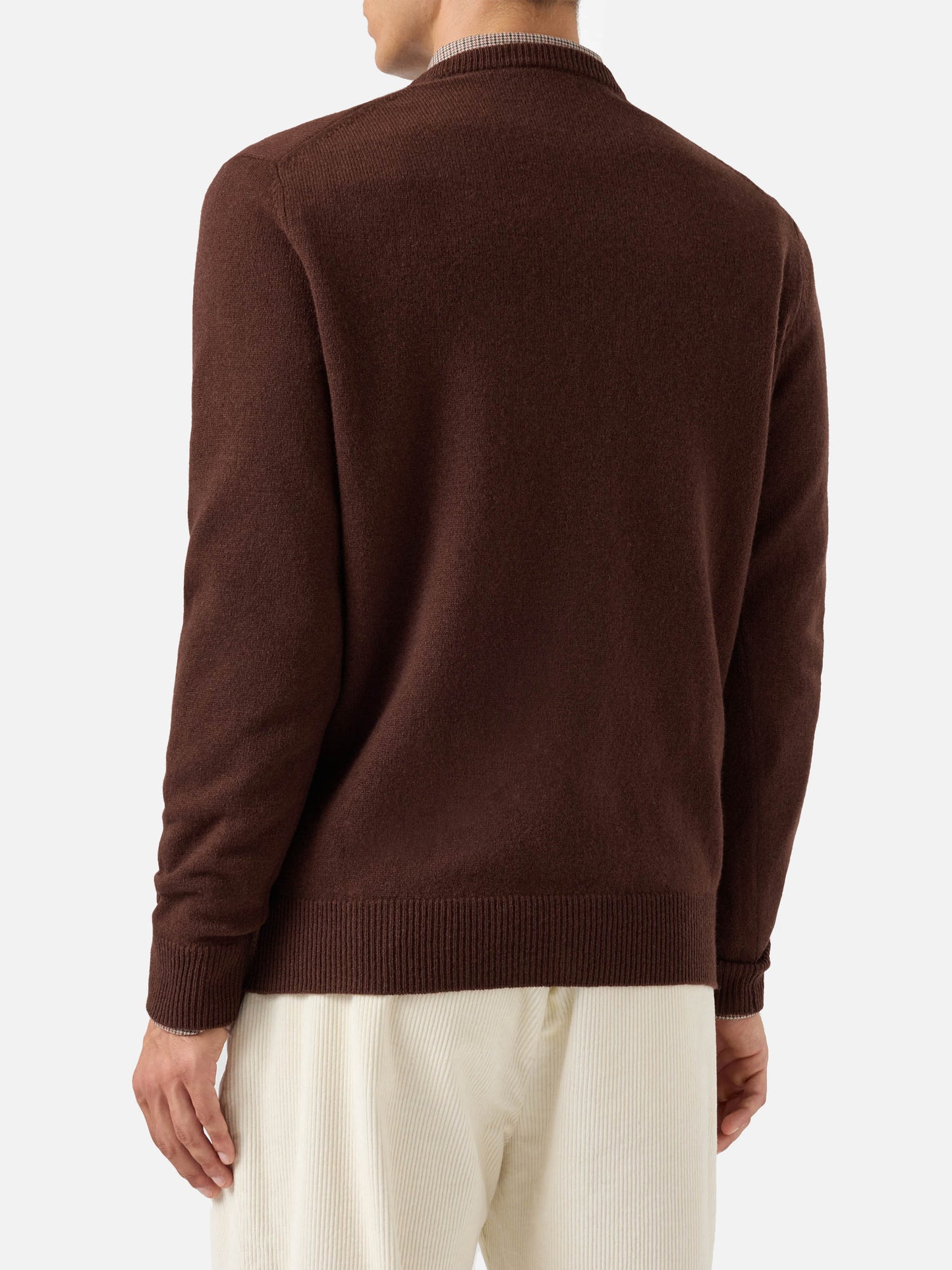 Regent Pullover aus 100 % Lammwolle in Braun