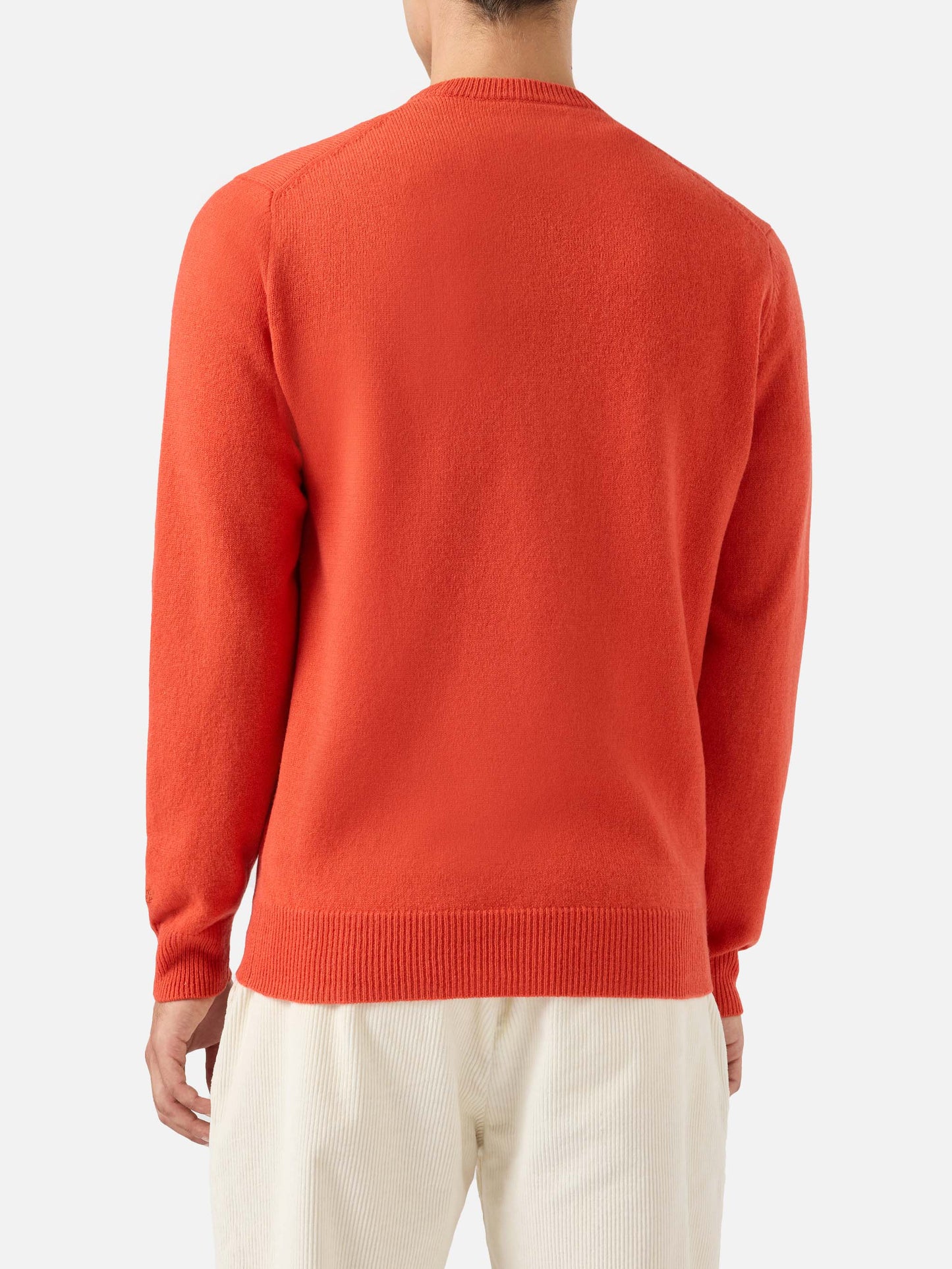 Regent Pullover aus 100 % Lammwolle in Orange