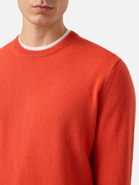 Regent Pullover aus 100 % Lammwolle in Orange