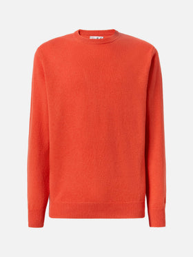Regent Pullover aus 100 % Lammwolle in Orange