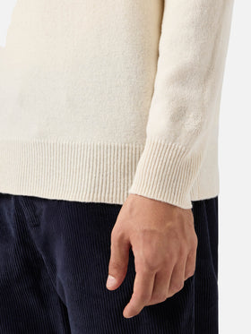 Regent Pullover aus 100 % Lammwolle in Weiß