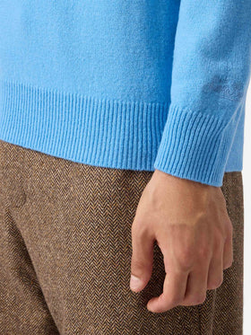 Regent Pullover aus 100 % Lammwolle in Staubblau