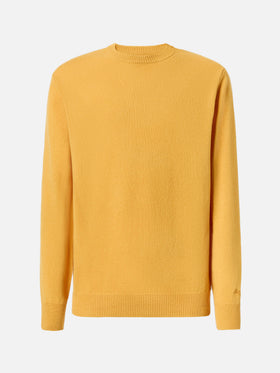 Regent Pullover aus 100 % Lammwolle in Ockergelb