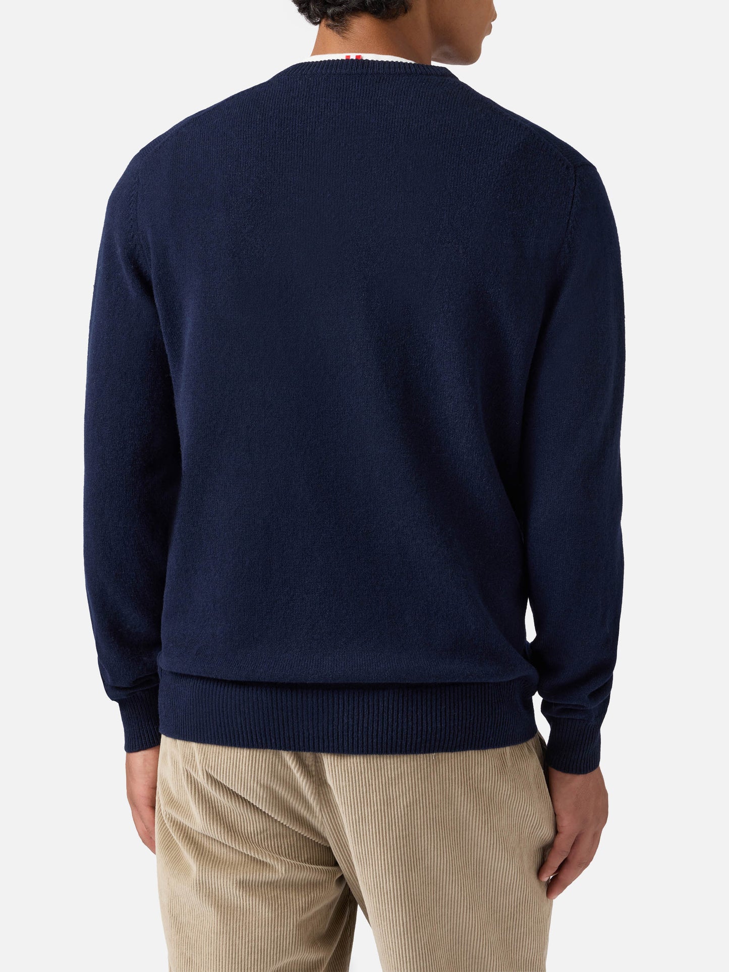 Regent Pullover aus 100 % Lammwolle in Nachtblau