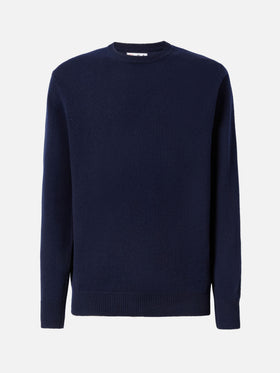 Regent Pullover aus 100 % Lammwolle in Nachtblau