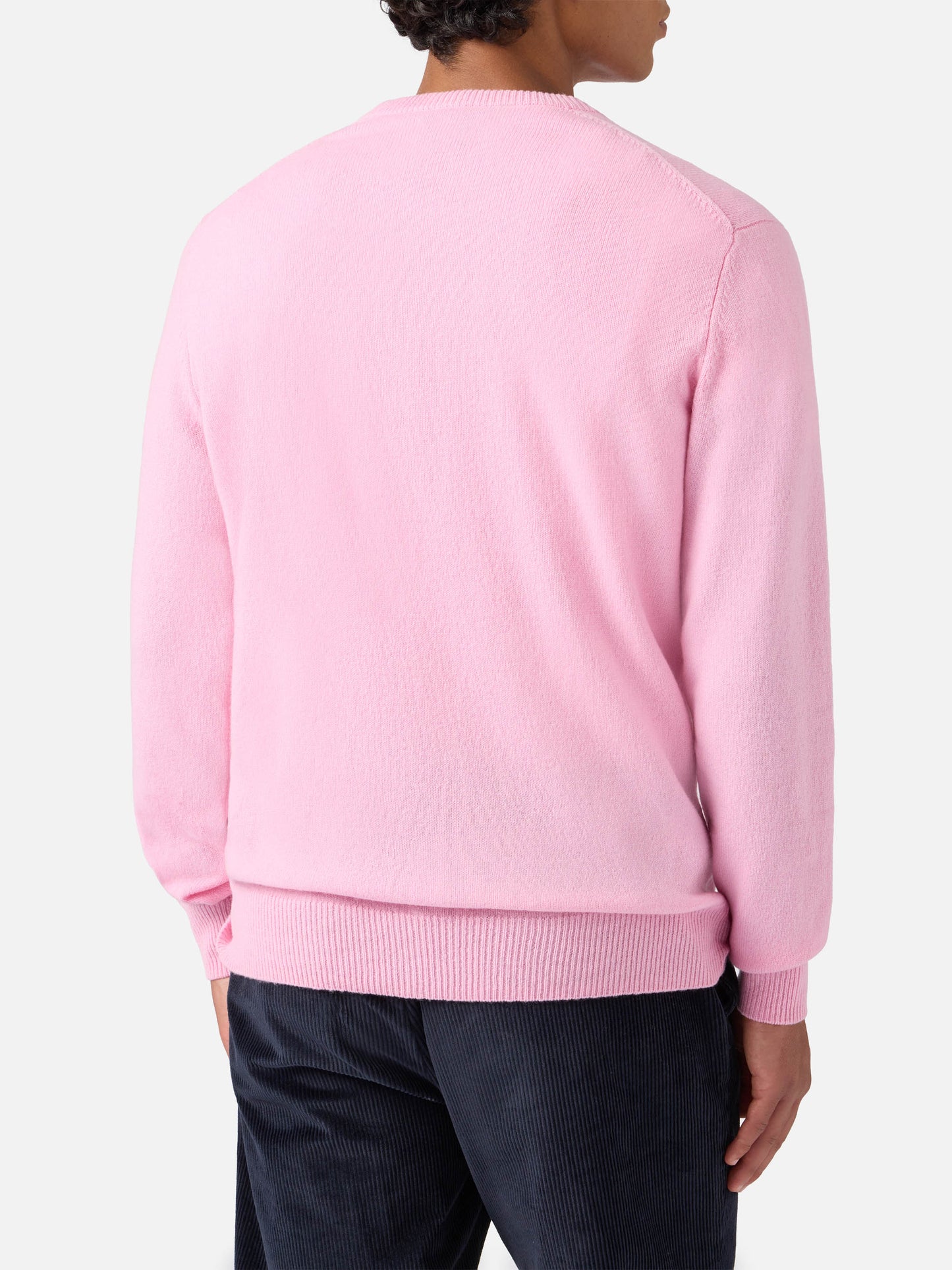 Regent Pullover aus 100 % Lammwolle in Rosa