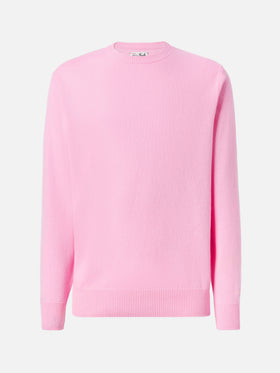 Regent Pullover aus 100 % Lammwolle in Rosa