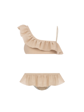 Rey one-shoulder lurex ruffled bikini - MC2 Saint Barth