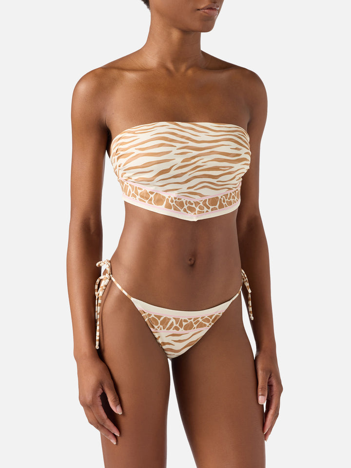 Rio Marielle beige animal print bikini