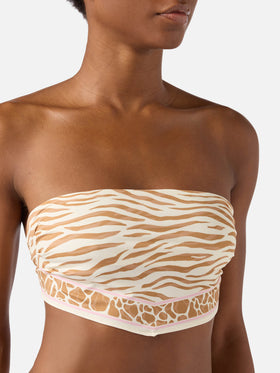 Rio Marielle beige animal print bikini