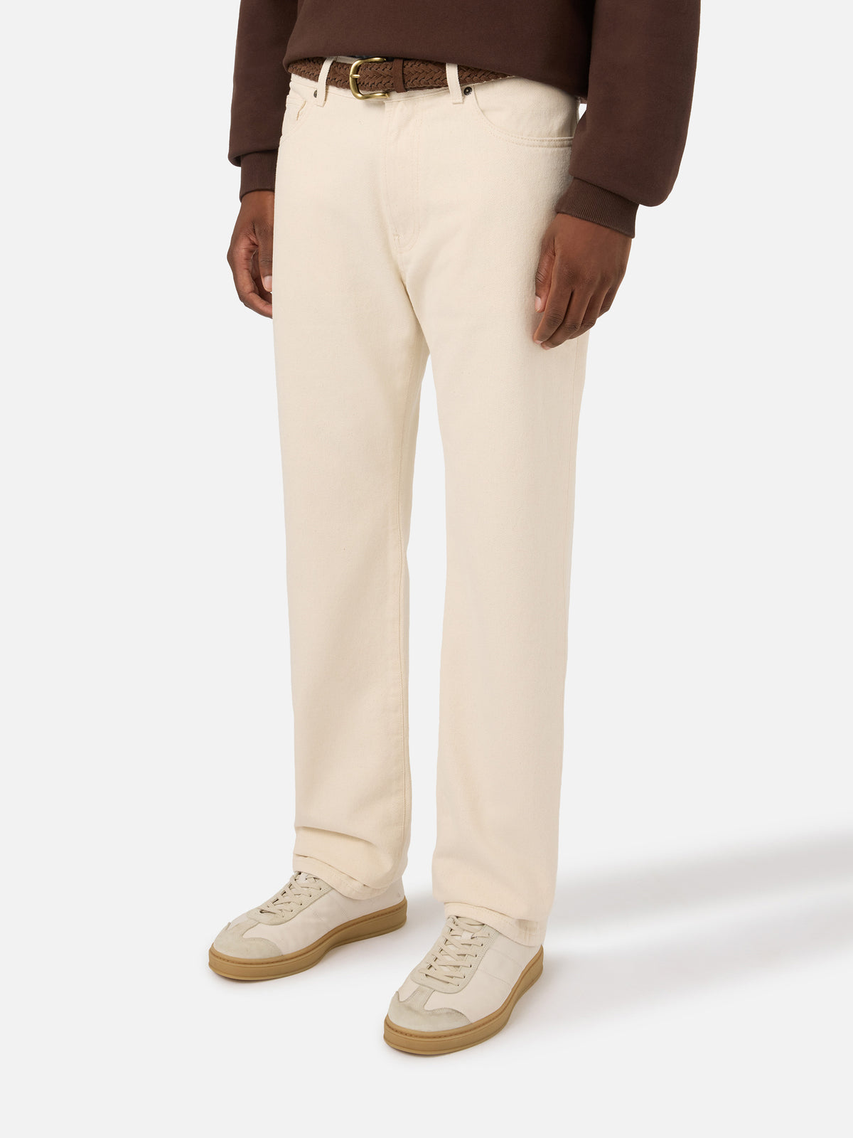 Pantalones beige Riverdale de algodón de cinco bolsillos 