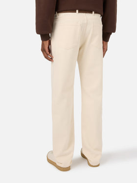 Pantalones beige Riverdale de algodón de cinco bolsillos 