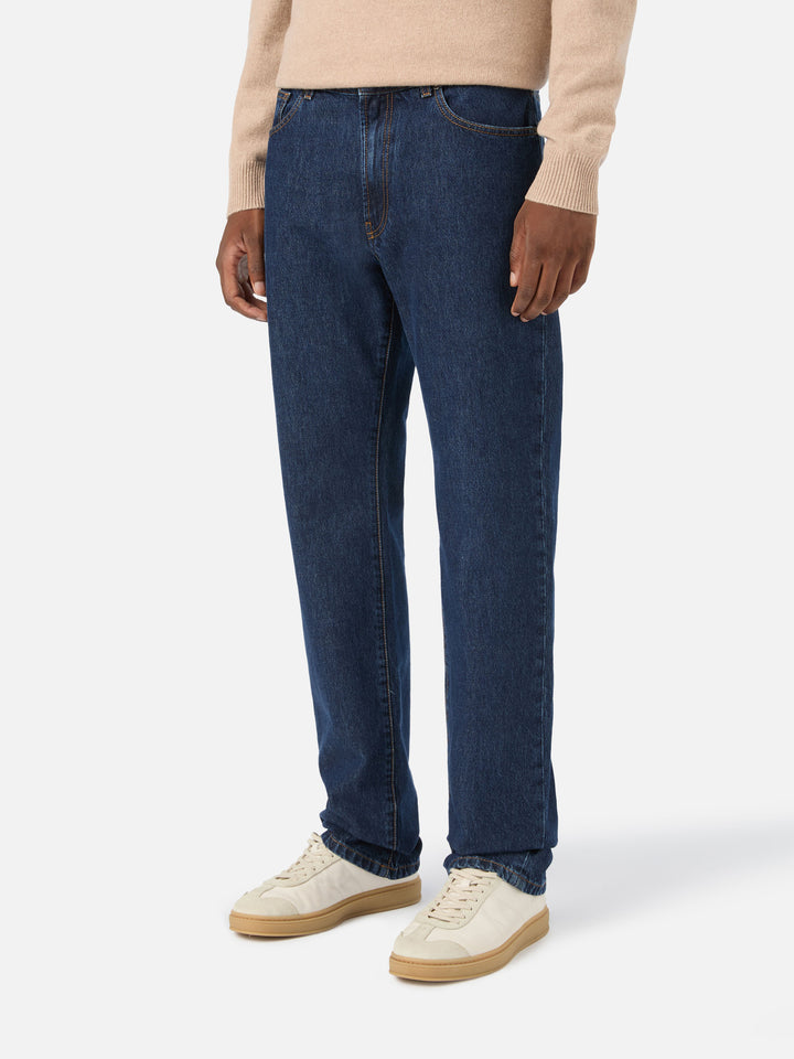 Jeans Riverdale azzurri in denim con finitura stone wash