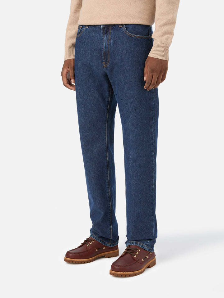 Jeans Riverdale azzurri in denim con finitura stone wash