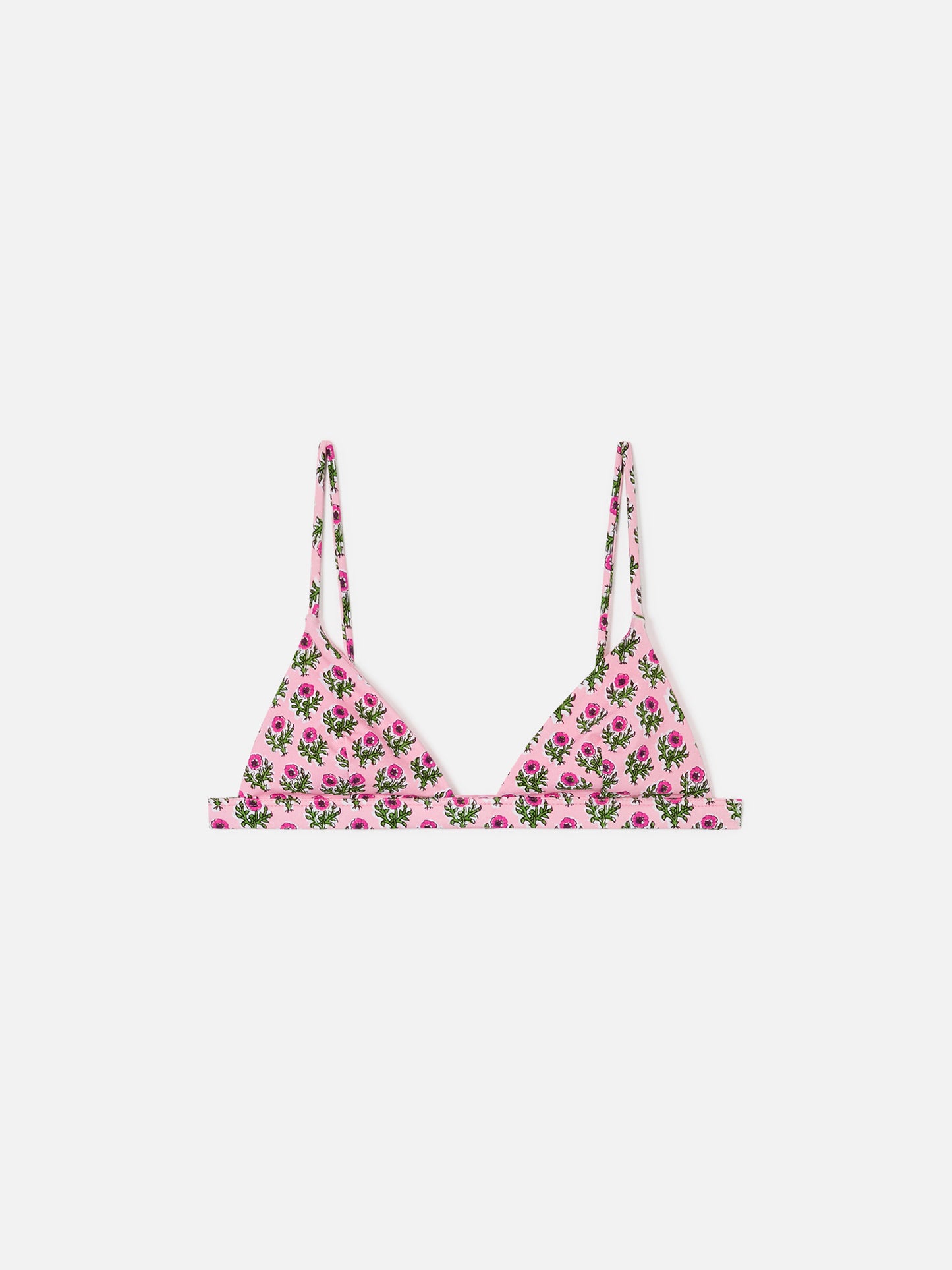 Rylie floral print triangle bikini top