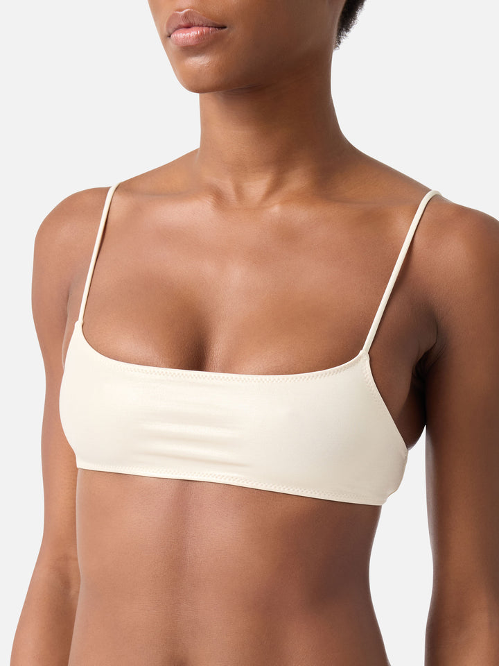Goldlaminiertes Sadie Bralette-Bikinioberteil 