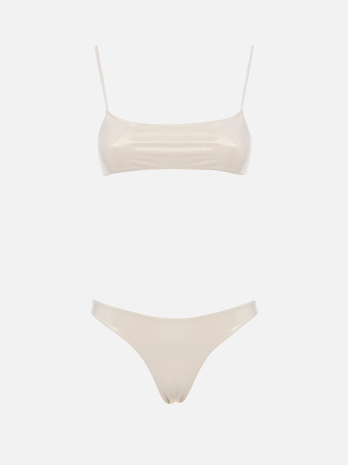 Gold laminated Sadie bralette bikini top