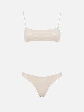 Damen Lamina Gold Bralette Bikini Sadie Naomi