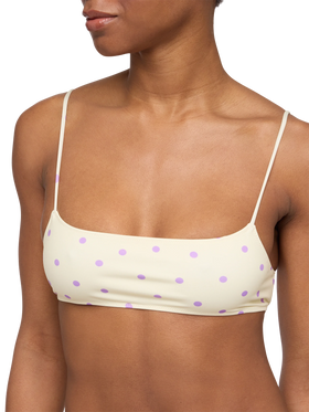 Sadie bralette top with polka dots print - MC2 Saint Barth
