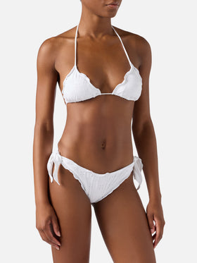 Bikini Sagittarius Moon en sangallo blanco 