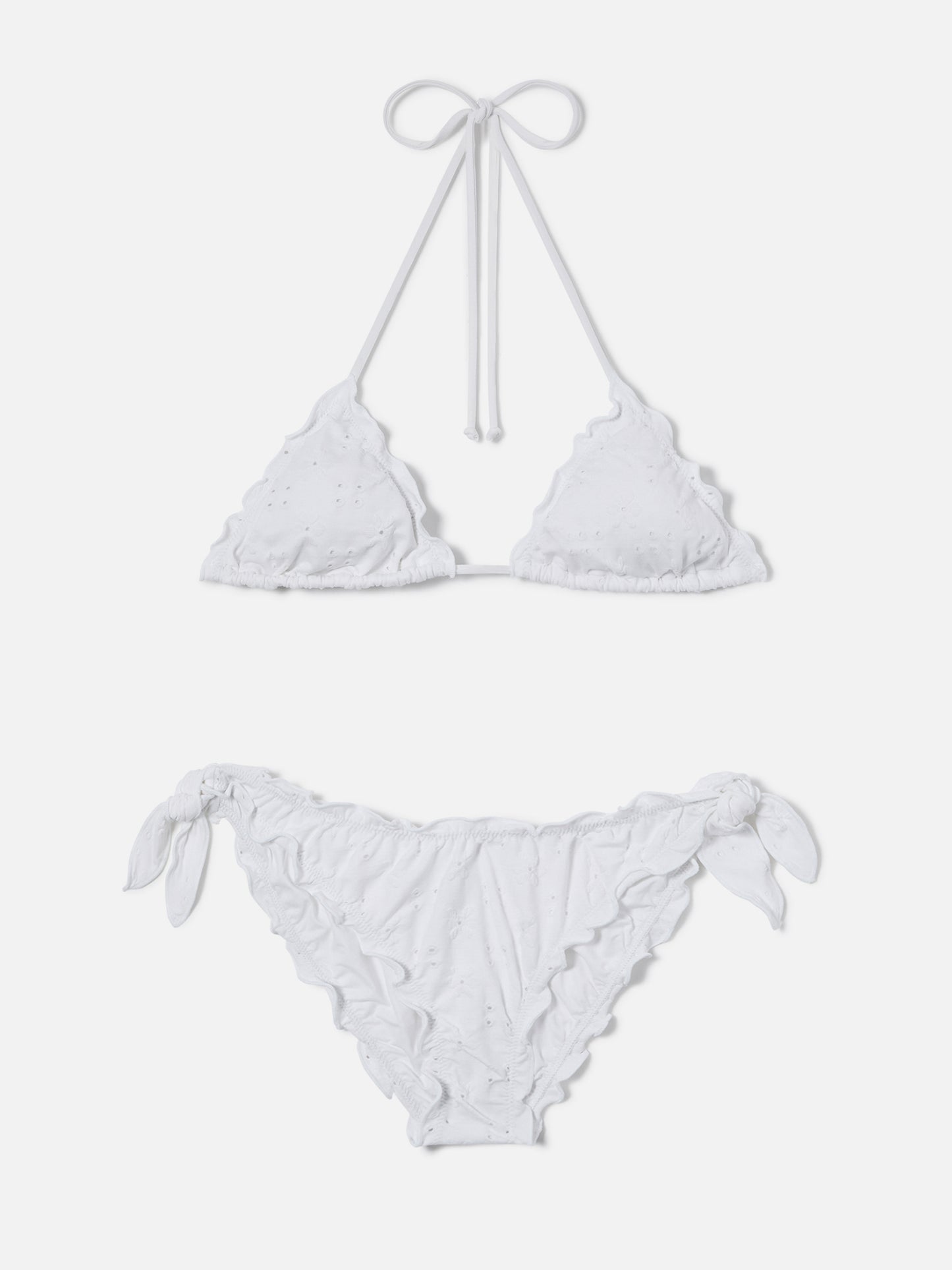 Bikini Sagittarius Moon en sangallo blanco 