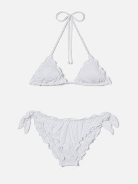 Bikini Sagittarius Moon en sangallo blanco 