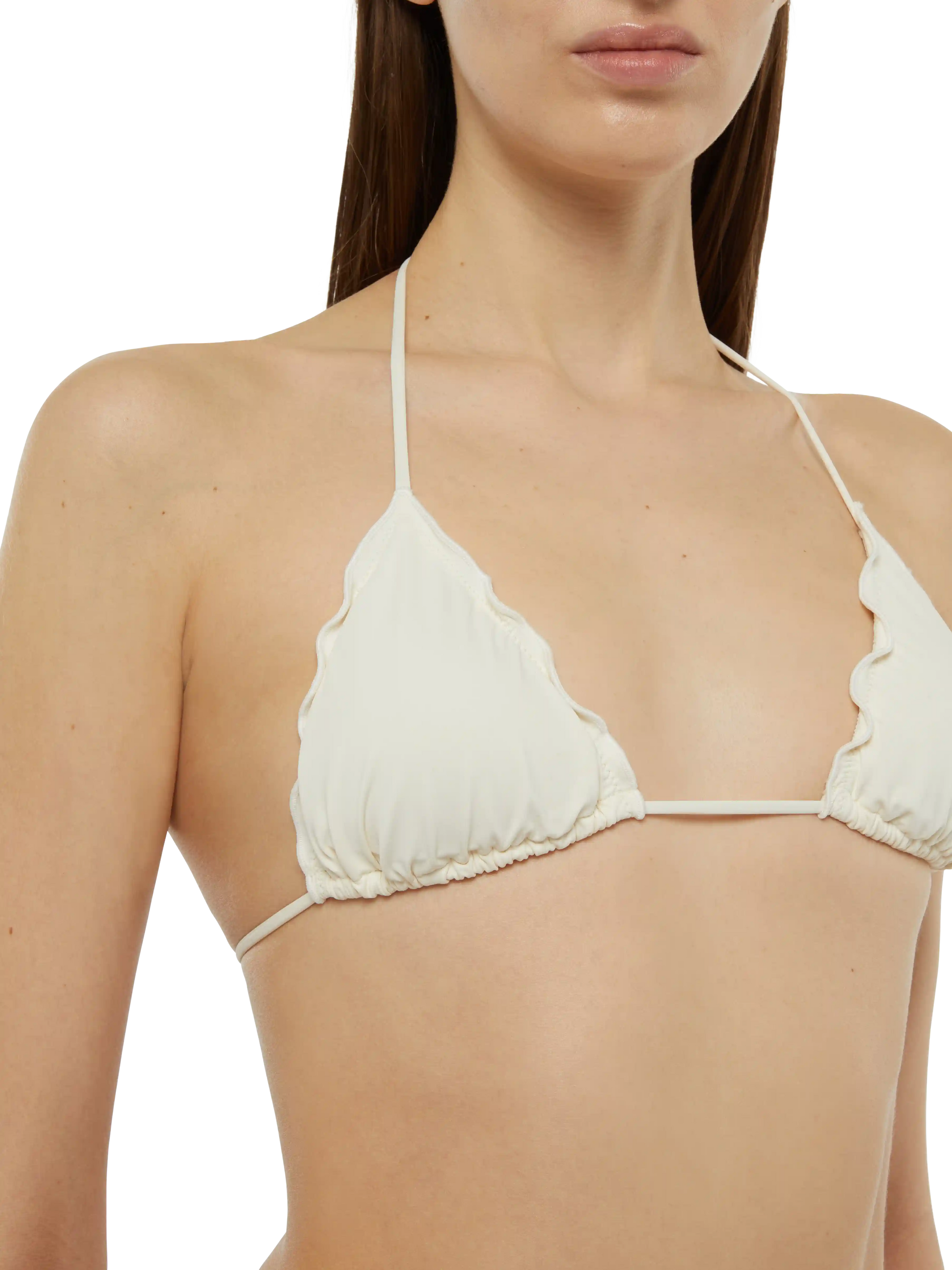 White cream classic triangle bikini Sagittarius Moon - MC2 Saint Barth