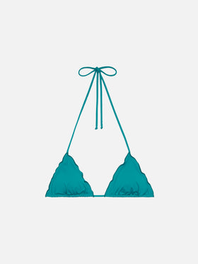 Sagittarius top triangolo classico color teal
