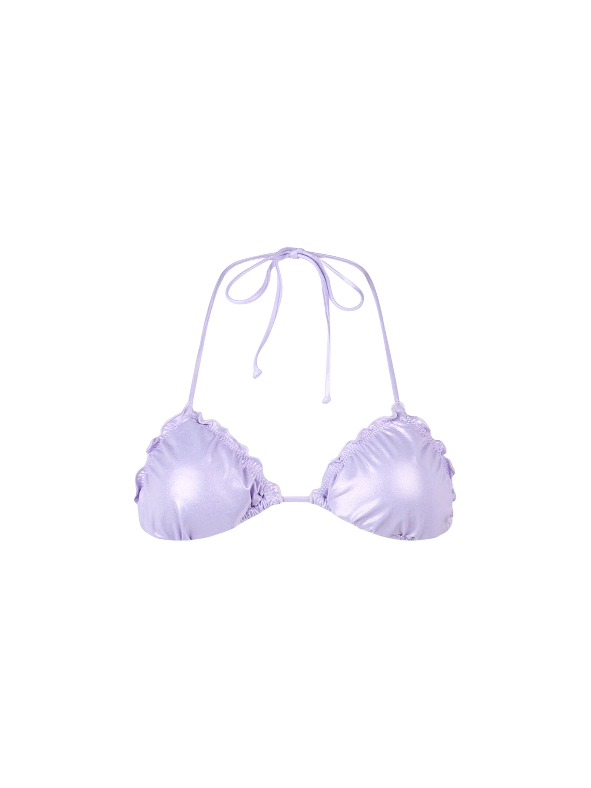 Woman lamina lilac triangle beach top Sagittarius - MC2 Saint Barth
