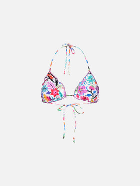 Damen-Triangel-Top mit Blumenprint