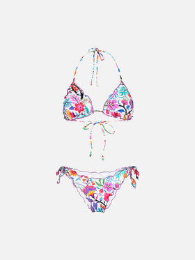 Damen-Triangel-Top mit Blumenprint