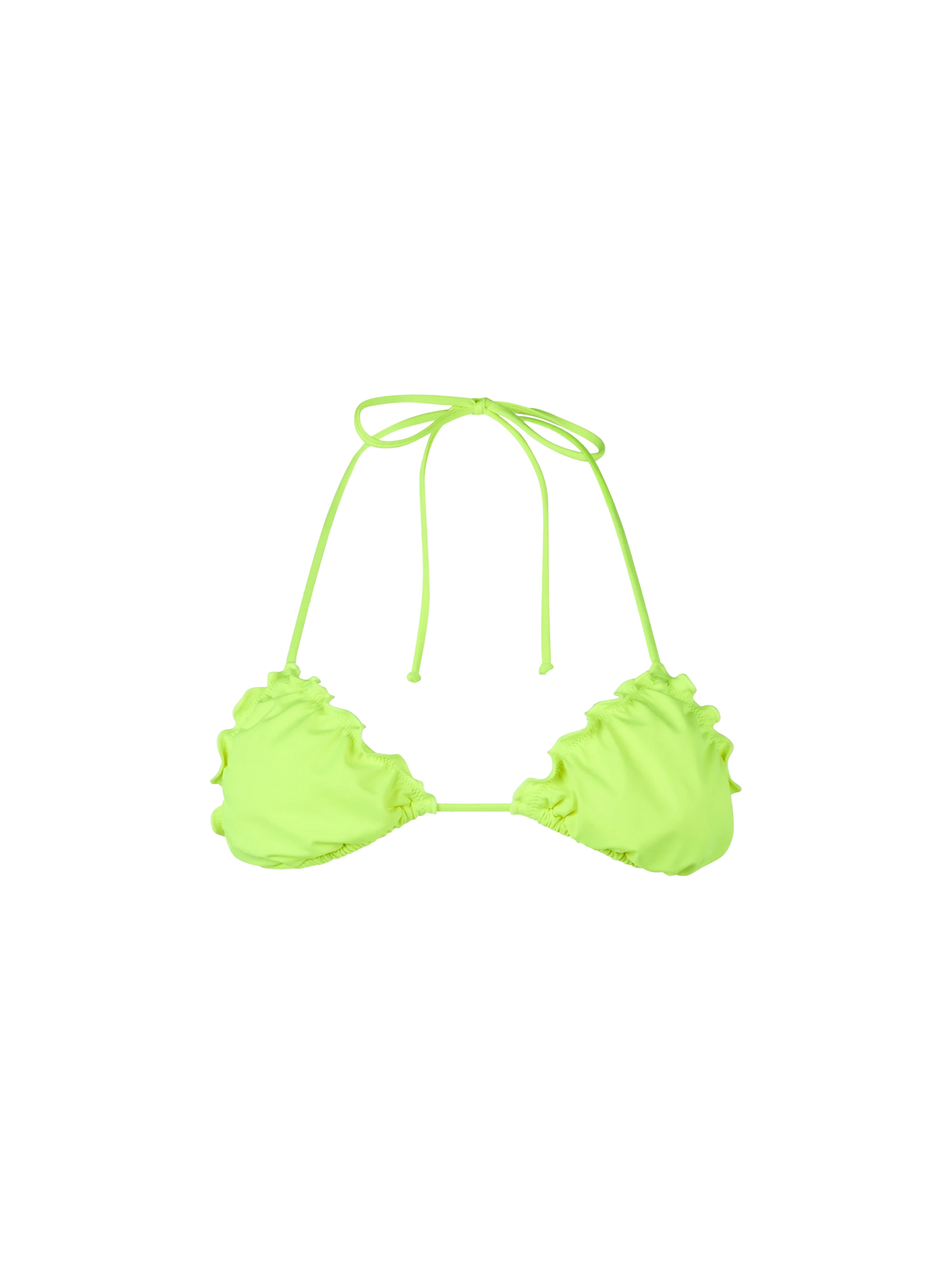 Woman fluo yellow triangle beach top Sagittarius - MC2 Saint Barth