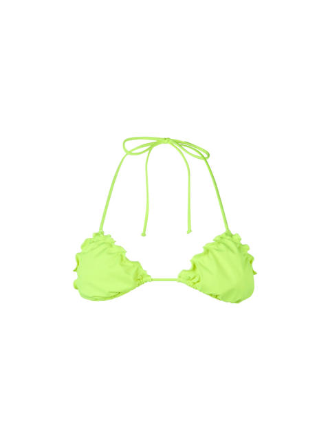Woman fluo yellow triangle beach top Sagittarius - MC2 Saint Barth