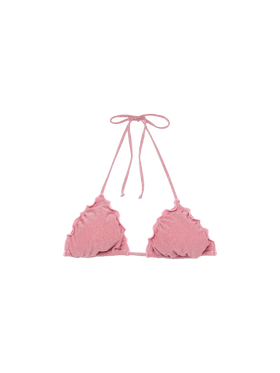Sagittarius pink lurex classic triangle top - MC2 Saint Barth