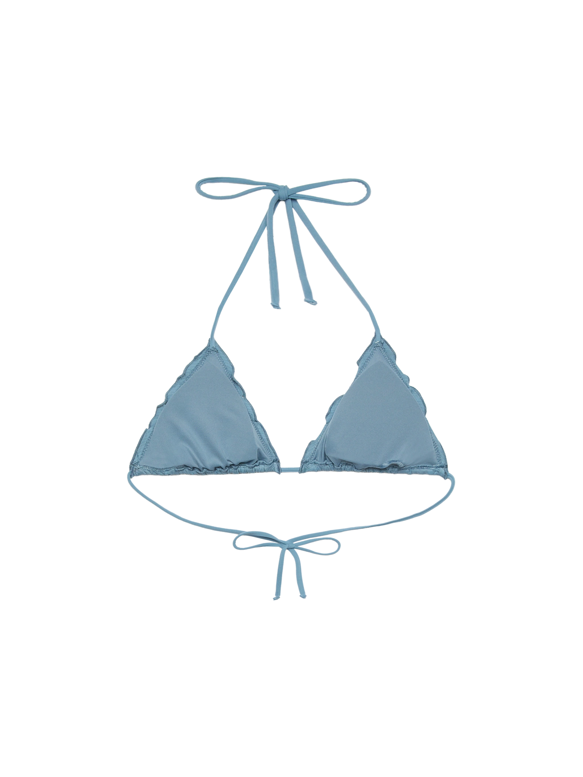 Sagittarius classic avio blue Sangallo lace triangle top - MC2 Saint Barth