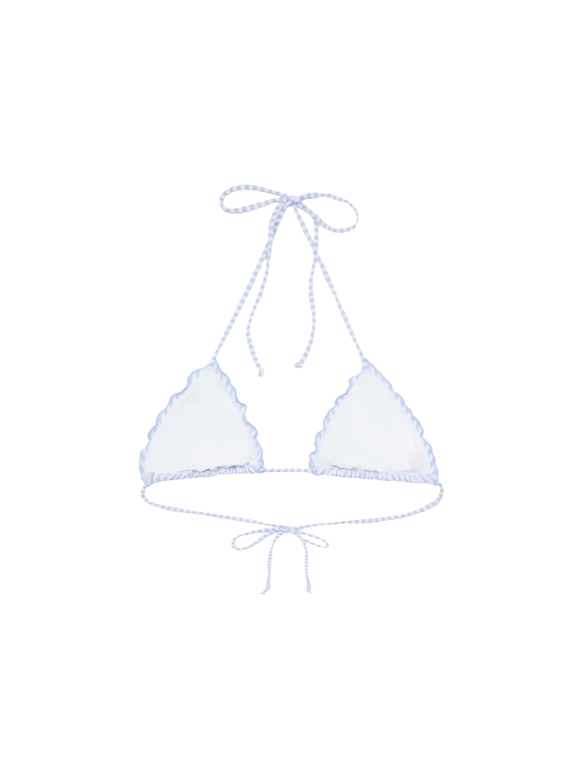 Sagittarius seersucker classic triangle top with striped print - MC2 Saint Barth