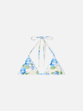Sagittarius floral print triangle bikini top