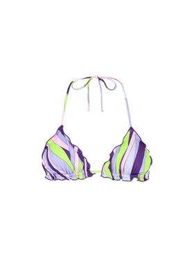 Sagittarius shape wave triangle bikini top